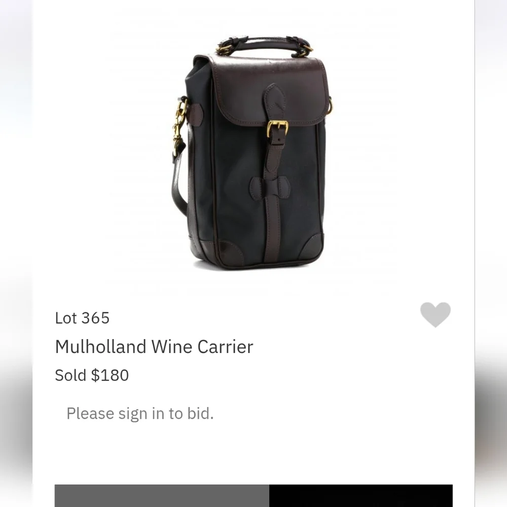 Canvas & Leather Wine Bottle Carrier Crossbody Bag Rustic Travel Picnic Tote